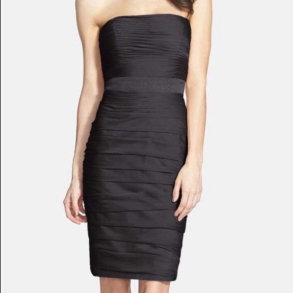 Monique Lhuillier Black Bridesmaids dress!